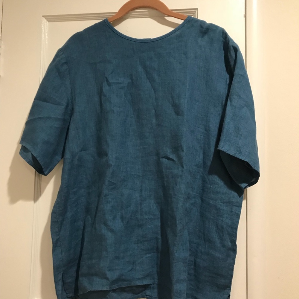 Blue Blue Japan Short Sleeve linen Blouse